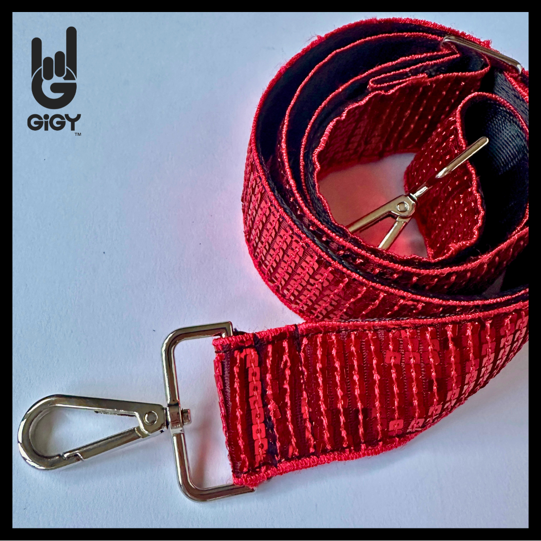 Red Sequin Bag Strap