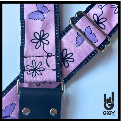 Daises + Butterflies Instrument Strap