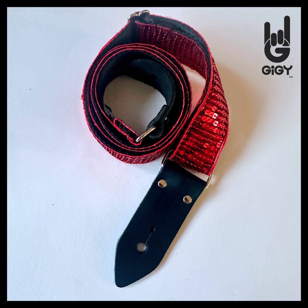 Red Sequin Instrument Strap