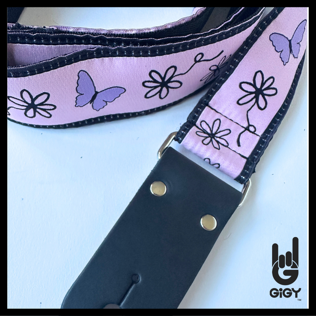 Daises + Butterflies Instrument Strap