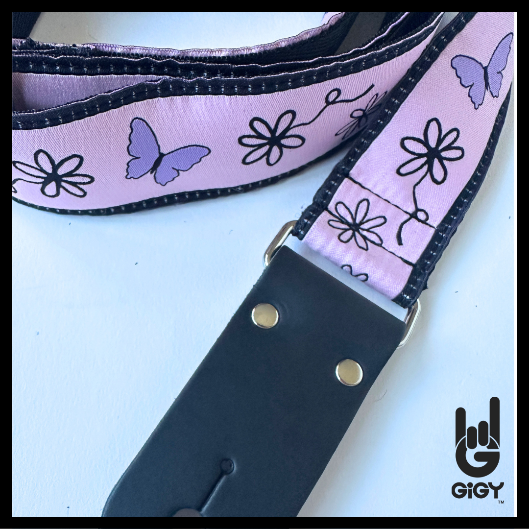 Daises + Butterflies Instrument Strap