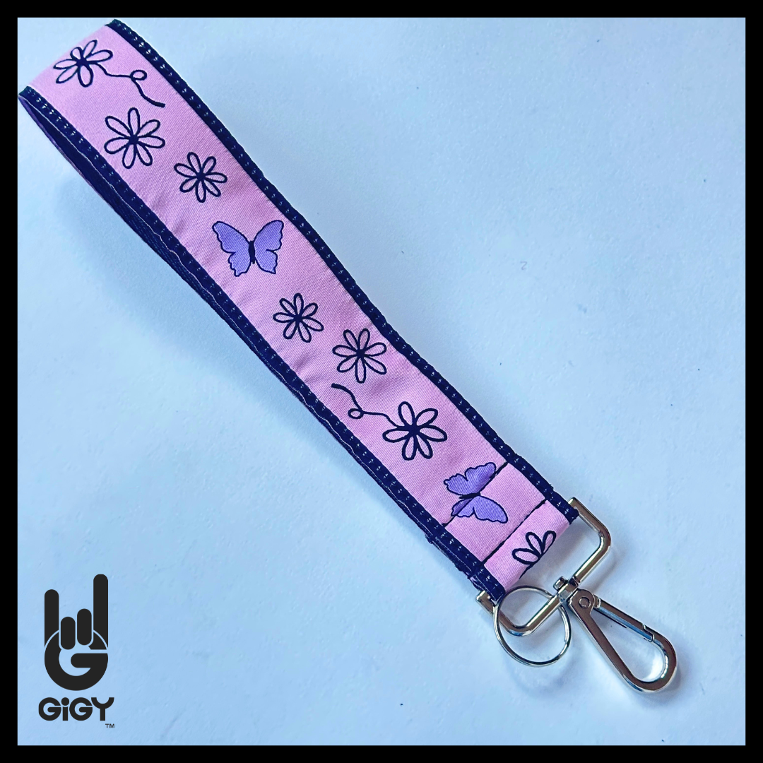 Daisies + Butterflies Wristlet Strap