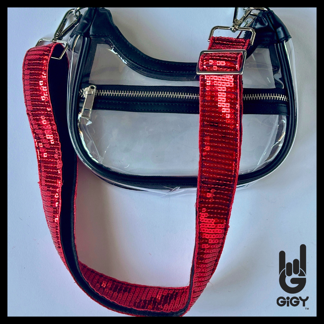 Red Sequin Bag Strap